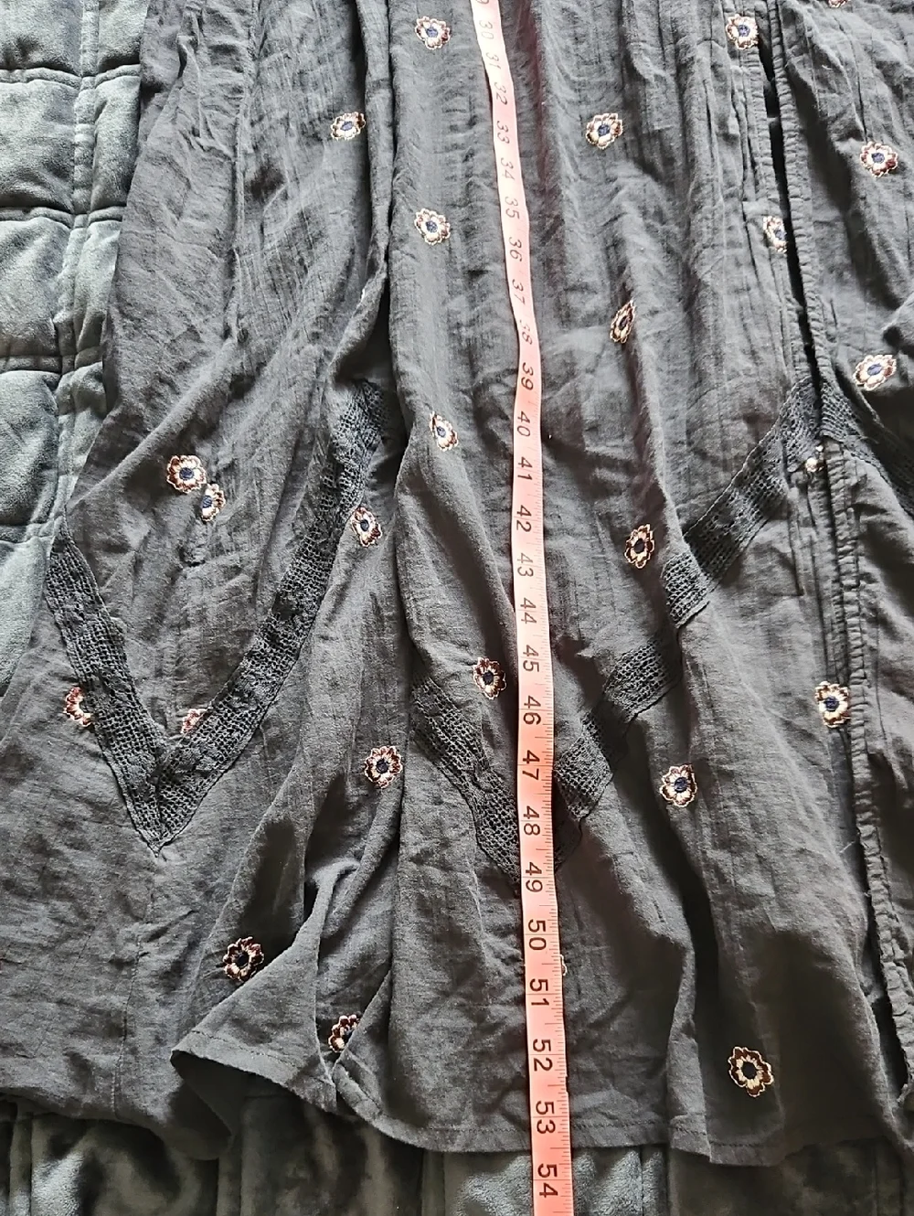 Free People Intimately Black Floral Chasing Spring Maxi Bodysuit, M, Embroidered - Picture 14 of 16